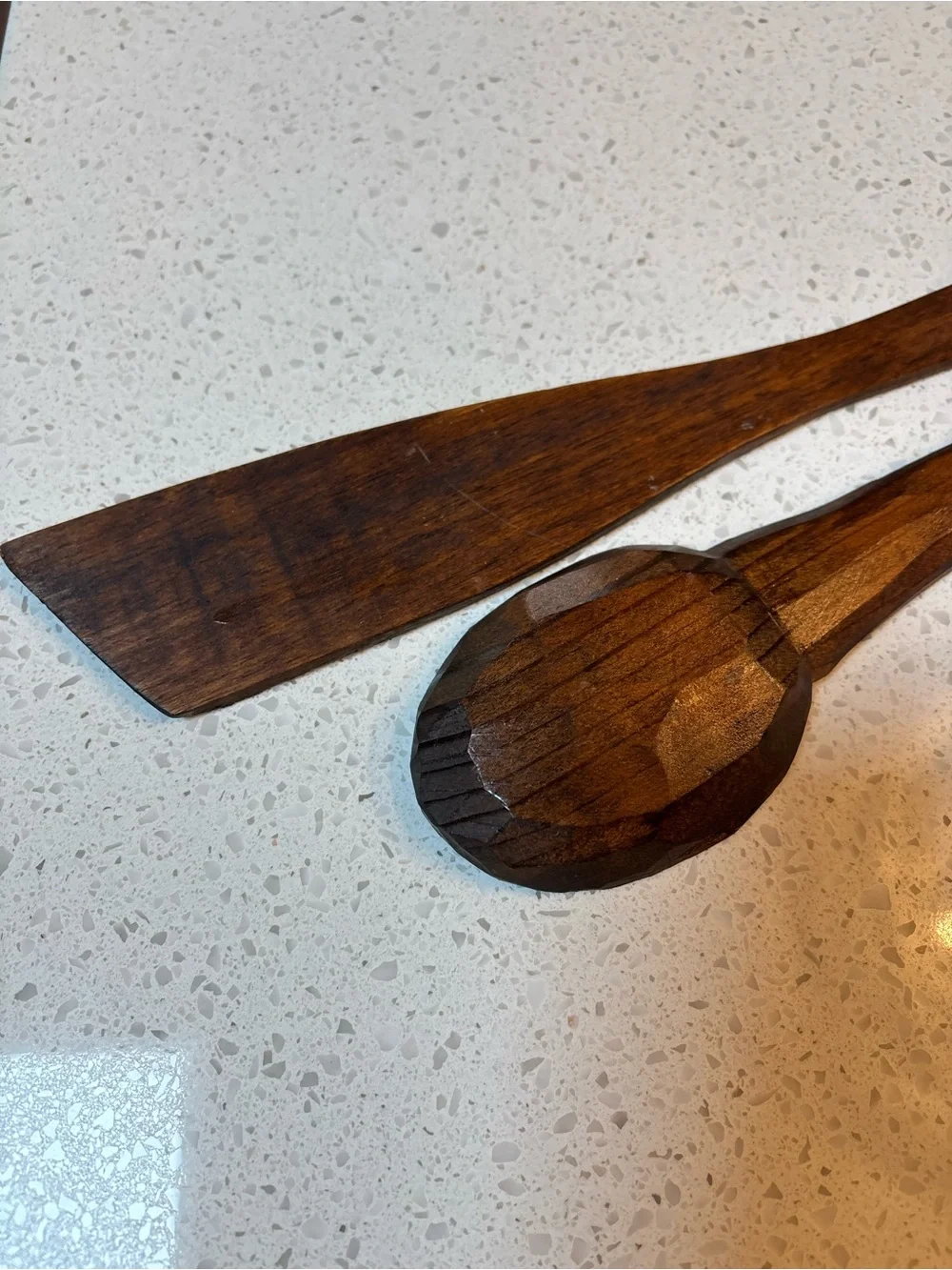 Vintage Brown Wooden Kitchen Spoon and Spatula Set - Picture 3 of 4